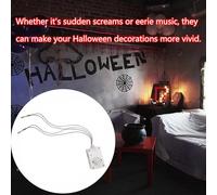 Sondeur fantôme, haut-parleur activé par la voix pour Halloween | Sondeur à commande vocale d'Halloween avec cris fantômes - Outils effrayants d'Halloween alimentés par batterie avec accessoires de cr