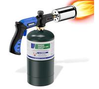 Sondiko Torche puissante au propane L8010, sous vide, allume-feu de camp, brûleur à bois réglable pour saisir le steak, le barbecue, le soudage (bleu et noir) réservoir de propane non inclus