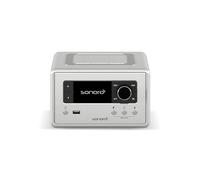 Sondio Relax Radio Internet avec Bluetooth (Minuteur de sommeil, FM, DAB Plus, WiFi, Spotify, Amazon, Deezer, Meditation) Radio Réveil Radio Argent