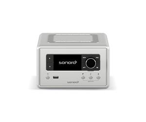 Sondio Relax Radio Internet avec Bluetooth (Minuteur de sommeil, FM, DAB Plus, WiFi, Spotify, Amazon, Deezer, Meditation) Radio Réveil Radio Argent