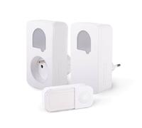 SONE DUO - Lot 2 Carillons Sans Fil Sans Pile, Portée 150 m Alerte Sonore | SCS Sentinel bouton auto-alimenté, volume réglable, 5 carillons et 5 boutons additionnels, compatibles SONE et EcoBell