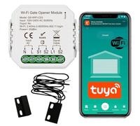 Sone Smart One Ouvre-porte de garage WiFi avec capteur de porte - Compatible Alexa et Google Home, sans hub, commande à distance via l’application Smart Life/Tuya