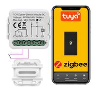 Sone Smart One Relais ZigBee Contact Sec NO NC Tuya 5A | passerelle requise, portail chaudière, impulsion, 230v, zigbee2mqtt