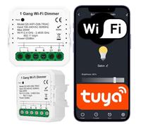 Sone Smart One Variateur de Lumière WiFi Encastrable 200W LED avec Neutre - Interrupteur Variateur Dimmable 230V TRIAC Compatible Tuya Smart Life, Alexa, Google Home