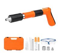 SONEE Kit de cloueuse à béton - 5 vitesses réglables - Pour béton, menuiserie, décoration - Outil de fixation murale (orange)