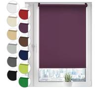 Sonello Store occultant Klemmfix sans percage 105cm x 130cm Violet, Store Enrouleur Opaque pour fenêtres et Portes, Fixation avec ou sans perçage, Kit de Montage Inclus, Protection Solaire