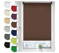 Sonello Store occultant Klemmfix sans percage 115cm x 150cm Brun, Store Enrouleur Opaque pour fenêtres et Portes, Fixation avec ou sans perçage, Kit de Montage Inclus, Protection Solaire