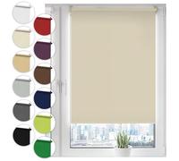 Sonello Store occultant Klemmfix sans percage 50cm x 210cm crème, Store Enrouleur Opaque pour fenêtres et Portes, Fixation avec ou sans perçage, Kit de Montage Inclus, Protection Solaire