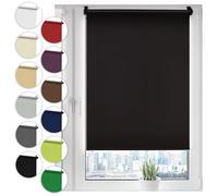 Sonello Store occultant Klemmfix sans percage100cm x 100cm Noir, Store Enrouleur Opaque pour fenêtres et Portes, Fixation avec ou sans perçage, Kit de Montage Inclus, Protection Solaire