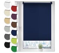 Sonello Store occultant Klemmfix sans percage65cm x 100cm Bleu Foncé, Store Enrouleur Opaque pour fenêtres et Portes, Fixation avec ou sans perçage, Kit de Montage Inclus, Protection Solaire