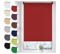 Sonello Store occultant Klemmfix sans percage75cm x 100cm Rouge, Store Enrouleur Opaque pour fenêtres et Portes, Fixation avec ou sans perçage, Kit de Montage Inclus, Protection Solaire