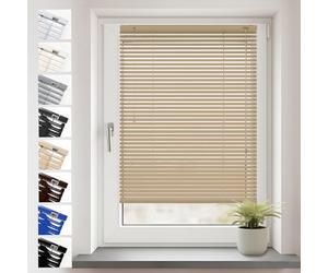 Sonello Store Vénitien en Aluminium Pans Perçage Fenetres 130 x 220cm Beige | Store vénitien en Aluminium pour Fenêtre, Klemmfix Sans Perçage, Protection Solaire, Intérieur, Protection de la Vie Privée