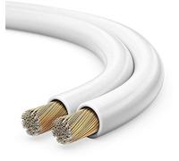 sonero® 10 mètres 2x1.50mm² CCA câble de Haut-Parleur/câble d'enceinte, Couleur: Blanc