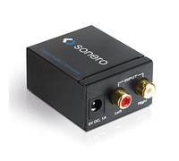Sonero AC000 Convertisseur Analogique RCA vers Digital Audio Noir (2x Cinch Stereo vers Optique/Coxiale, 2 Canaux LPCM 48 KHz, Noir)