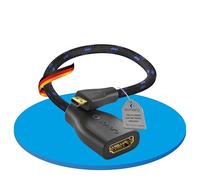 Sonero® Adaptateur Portsaver Micro HDMI vers HDMI 4K, Premium High Speed, Prise Micro HDMI D vers Prise HDMI A, Contacts plaqués Or, Double Blindage, Gaine Coton, 0.15m