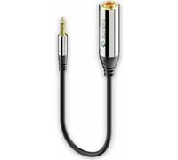 sonero® Adaptateur Premium pour casque, 0,20m, jack 3,5mm mâle vers jack 6,3mm femelle, noir