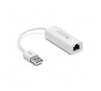 Sonero Adaptateur réseau USB 2.0, Adaptateur Ethernet USB-A vers RJ45, 100 Mbps, Contacts plaqués Or, Compatible avec Ordinateurs Portables et MacBook, Blanc, 0,20 m