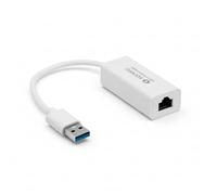 Sonero Adaptateur réseau USB 3.0, Adaptateur Ethernet USB-A vers RJ45, 1000 Mbps, Contacts plaqués Or, Compatible avec Ordinateurs Portables et MacBook, Blanc, 0,20 m