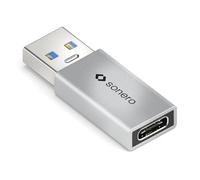 Sonero Adaptateur USB C vers USB A, Charge Rapide 3A 15W, 3.2 Gen1 10 Gbps Transfert de données, OTG, Compatible avec iPhone, Samsung Galaxy, Watch, Google Pixel et Bien d'autres, argenté