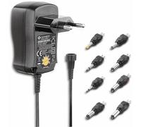 Sonero alimentation universelle, tension réglable 3V-12V, avec 8 adaptateurs, max. 1.500mA, noir