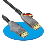 Sonero® Câble 8K-DisplayPort 1.4, câble hybride fibre optique, résolution jusqu'à 8K 60 Hz (7680 x 4320) / 4K 120Hz (3840 × 2160), prise en charge HDR et DSC, anthracite, 30 mètres