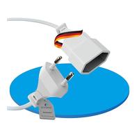 sonero Câble d'alimentation - 1 m - Fiche européenne Plate de Type C vers Prise européenne - pour TV, Console de Jeux, appareils ménagers - Blanc