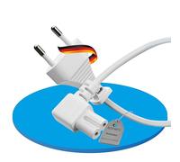 sonero Câble d'alimentation 2 pôles, 1,5m, Prise Euro Type C sur Prise IEC C7 Euro 8 mâle, Angle de 90° Câble d'alimentation pour TV, PS5, PS4, PS3, appareils ménagers, Blanc
