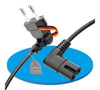sonero Câble d'alimentation 2 pôles, 2,0m, Prise Euro Type C sur Prise IEC C7 Euro 8 mâle, Angle 90° Câble d'alimentation pour TV, PS5, PS4, PS3, appareils ménagers, Noir