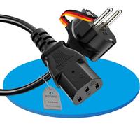 sonero Câble d'alimentation 3 Broches - 5 m - Contact de Protection - Fiche Secteur vers fiche C13 Femelle - Câble d'alimentation pour Moniteur et imprimante PC - Noir