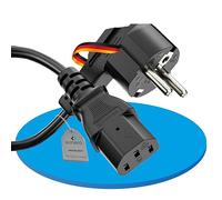 sonero Câble d'alimentation pour Appareil à Froid - 3 Broches - 15 m - Coudé à 90° - Fiche d'alimentation vers Prise Femelle C13 - pour Moniteur, PC, imprimante, Noir