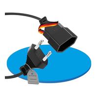 sonero Câble d'alimentation - Rallonge de câble d'alimentation - 2,0 m - Fiche européenne - Fiche Plate Type C vers Prise Euro - Rallonge d'alimentation - pour TV, Console de Jeux, appareils ménagers