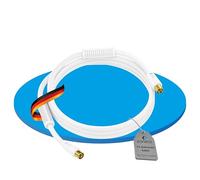 Sonero Câble d'antenne SAT Câble coaxial Câble satellite avec Ferrite TV blindé 4 fois, pour HDTV, récepteur, Internet, satellite, DAB, radio, 5,0m