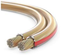 Sonero Câble d'enceinte 10 m 2x2,50 mm² CCA transparent - câble haut-parleur avec repère de polarité