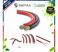 Sonero Câble Enceinte 10m 2x0,75mm² CCA Rouge/Noir Audio Hi-Fi