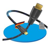 Sonero® câble Premium High Speed Micro HDMI vers HDMI 4K, fiche Micro HDMI D vers fiche HDMI A, contacts plaqués Or, double blindage, gaine textile, 2.00m