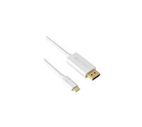Sonero - Câble vidéo/audio - USB-C mâle pour DisplayPort mâle - 2 m - double blindage - blanc - rond, support 4K
