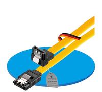 sonero® jeu de câbles de données SATA III 6Gb/s, 2x 0,50m, coudé + 2x 0,50m, jaune