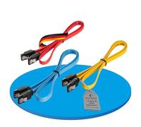 sonero® jeu de câbles de données SATA III 6Gb/s, 3x 0,50m, rouge/jaune/bleu