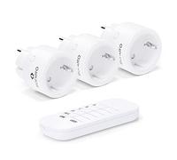 sonero® Jeu de Prises sans Fil 2300 Watts | 1x télécommande, 3X Prise pour Usage intérieur, portée 30m, Design Compact, Blanc