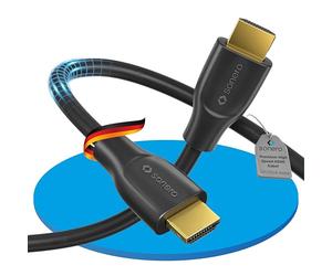 sonero PHC010 Premium certifié Câble HDMI High Speed avec Ethernet avec connecteurs design, 4 K UltraHD, 3D Full HD, 18 Gbps, HDR, 1,00m