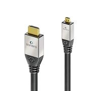 sonero® Premium 1,00m Micro HDMI Cable, câble HDMI Haut débit avec Ethernet, 4K / UHD / 60Hz, 18 Gbps, Noir