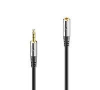 Sonero premium rallonge de câble audio jack 3,5 mm, 0,50 m, contacts plaqués or, noir