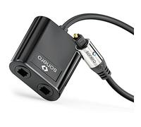 Sonero® premium Répartiteur Toslink, 1x entrée fiche, 2x sortie socket, répartiteur audio numérique S/PDIF, 0,15 m, noir