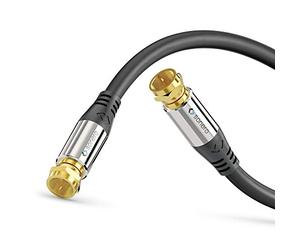 Sonero Premium Sat Câble d'antenne/câble coaxial, 3,00 m, noir