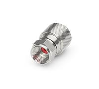 Sonero, prise F pour câble satellite, câble d'antenne, câble coaxial avec ⌀ 7,0-7,5 mm, facile à monter soi-même, chromé, lot de 2