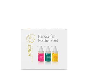 Sonett Coffret cadeau de savon pour les mains - Rose, romarin et calendula - 3 x 110 ml