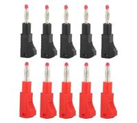 Sonew 10 Pièces 4mm Fiches Bananes Connecteurs avec Gaine Rétractable en Laiton Plaqué Or Fiche Banane pour Fil de Haut-Parleur