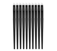 Sonew 10 Pièces Pinceaux de Maquillage pour les Yeux, Brosse à Sourcils Coudée en Silicone, Application Précise, Pinceau Eyeliner, Outil de Maquillage pour les Yeux pour Salon à Domicile