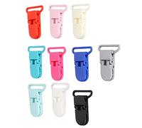 Sonew 10 Pièces Pinces de Jarretelles de Verrouillage Multicolores, Matériau en Nylon Pinces à élingue en Bec de Canard Imperméables avec Trou de Sangle pour Tentes de Camping en