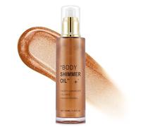 Sonew 100 Ml D'Huile de Surligneur pour le Corps Liquide pailleté Longue Durée, Huile Scintillante pour le Corps à Texture Légère, Luminiseur Liquide pour le Visage et le Corps